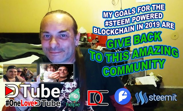 My Goals on the #steem Powered #blockchain in 2019 are - To Give Back to the Community - Inspire & Motivate Engagement & Support.jpg